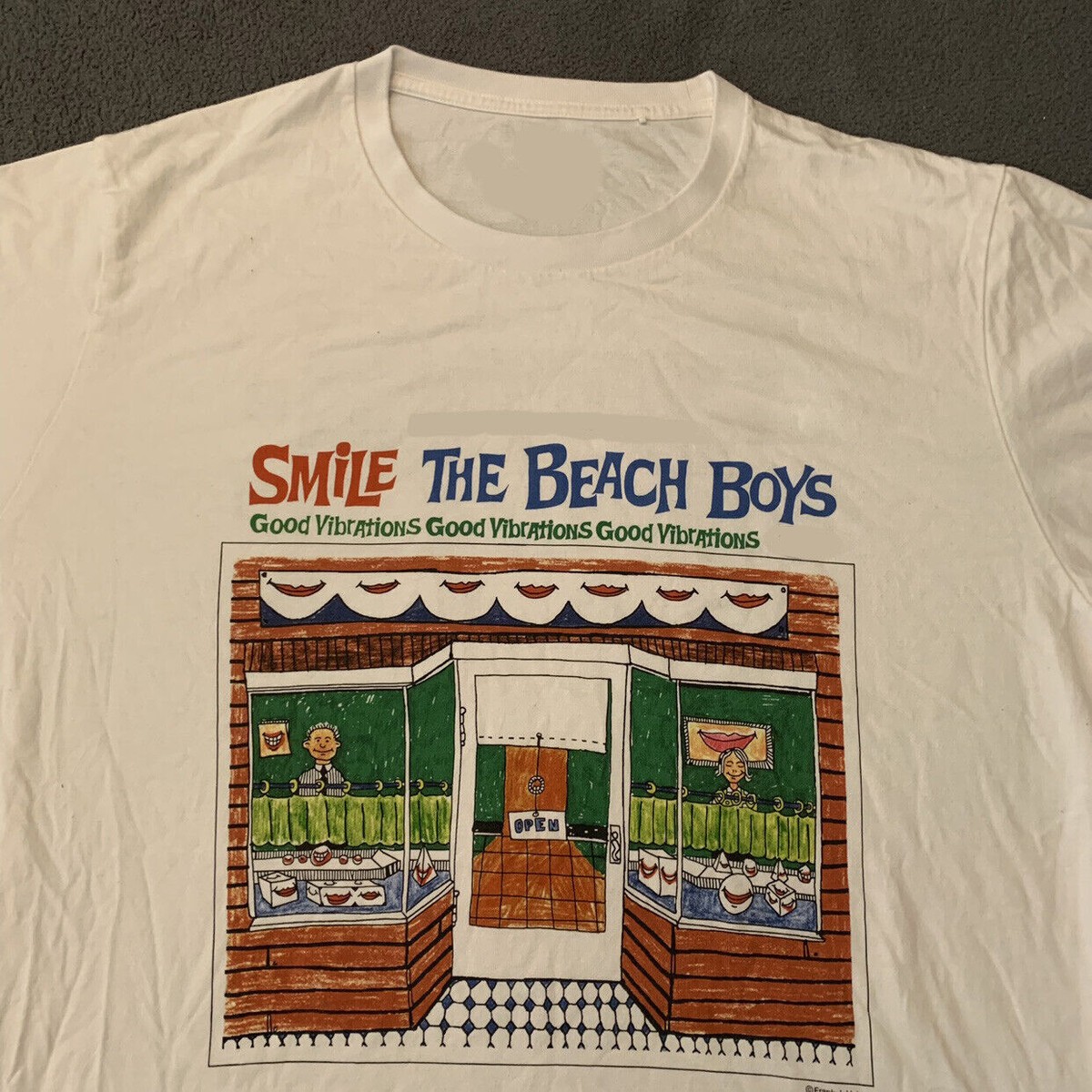 The Beach Boys Smile Album Short Sleeve White Full Size Unisex T