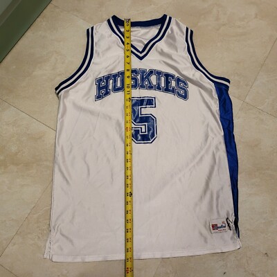 Vintage 90s UConn Huskies Connecticut Basketball #5 Speedline