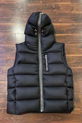 rick owens gimp puffer vest hoodie - sz 50 | eBay