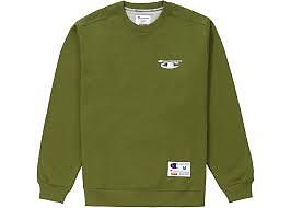 Supreme Champion 3D Metallic Crewneck Olive M F/W 18 | eBay