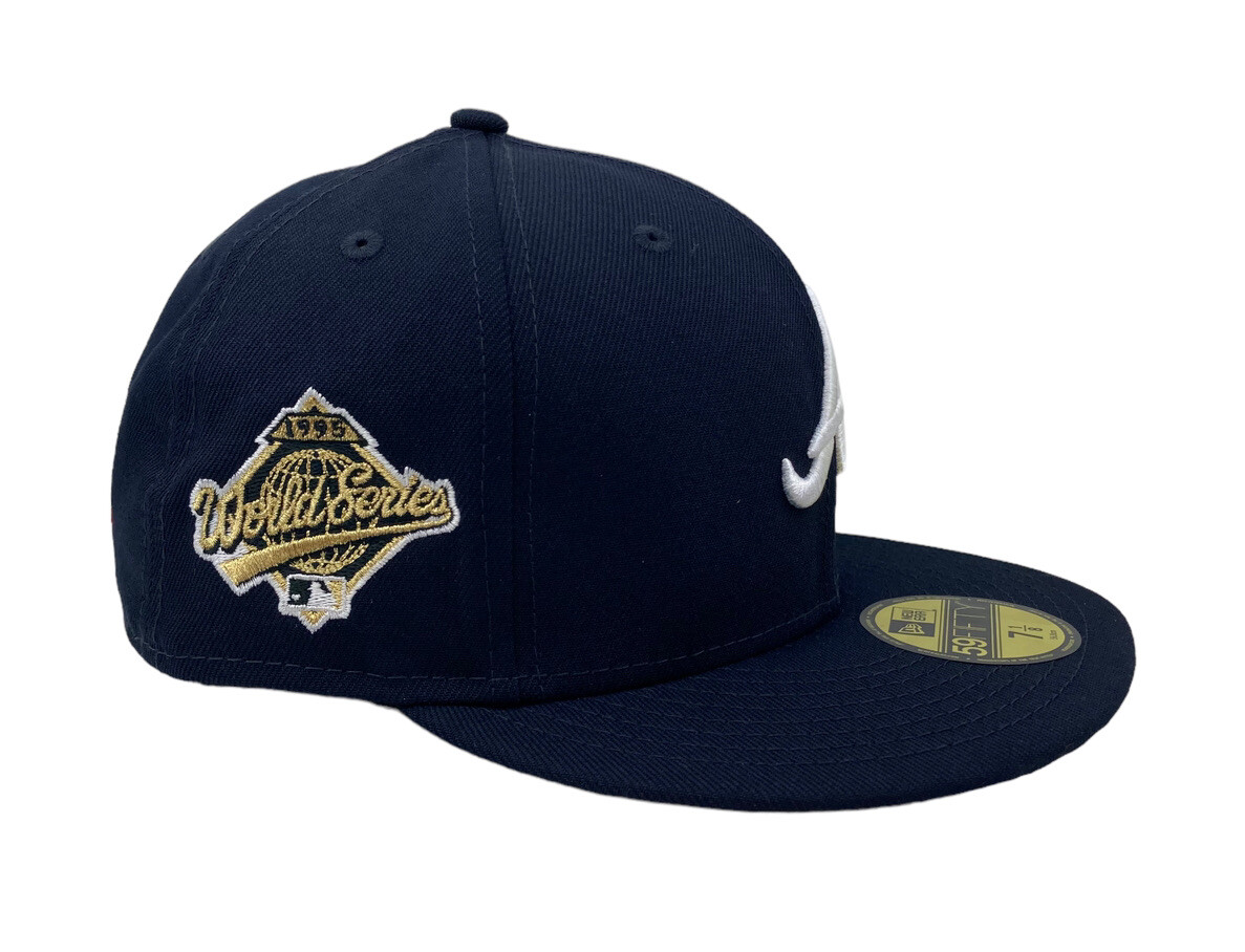 Atlanta Brave Team Heart World Series Navy New Era 59fifty Fitted