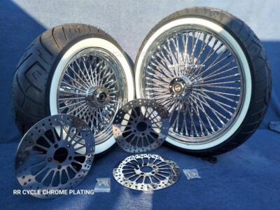 DNA Mammoth 52 Diamond Spoke Wheels 3 Rotor Tire Harley Touring 09