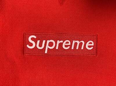 Supreme red box logo crewneck 90s | eBay