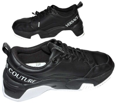 VERSACE Jeans Couture Sneakers Black Speedtrack Athletic Trainers