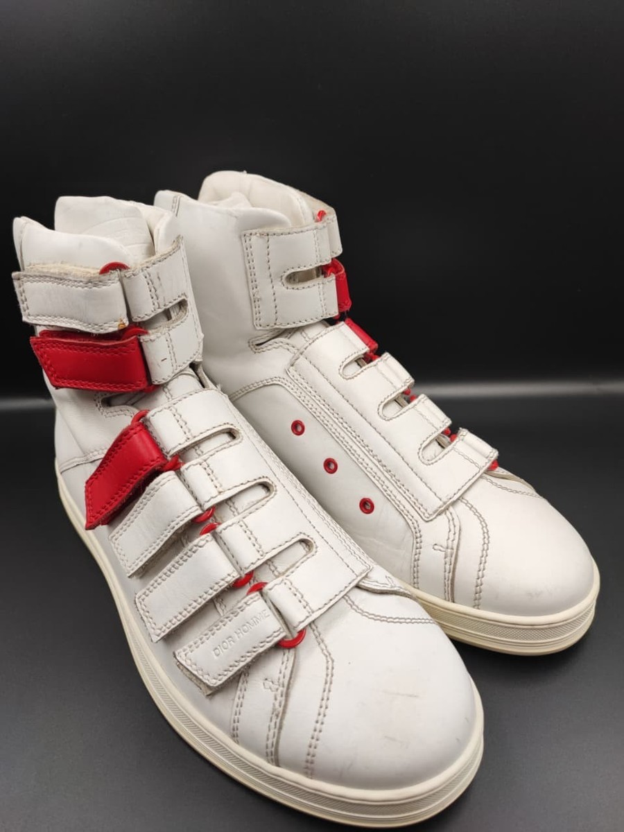 Rare DIOR HOMME AW08 Kris Van Assche Sneakers B107 White Leather