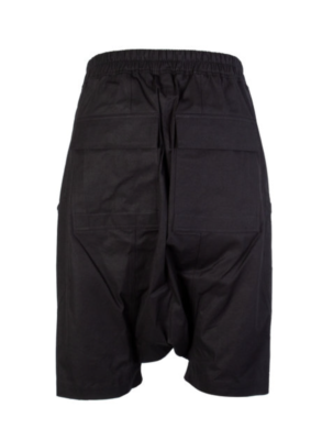 RICK OWENS CARGO PODS SHORTS BLACK Zipper Drawstring Tecuatl Size