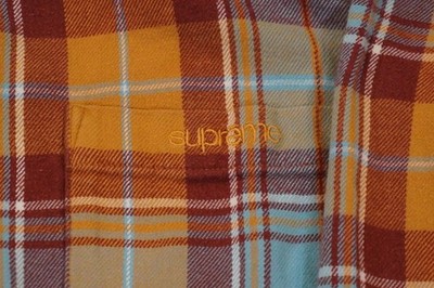 Supreme Plaid Flannel Shirt (FW22) 'Rust' (Size Small) *Brand New