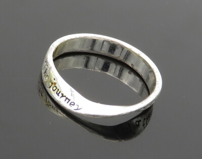 925 LA Sterling Silver Vintage Inspirational Quote Band Ring Sz 9
