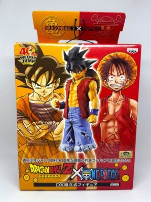 DRAGONBALL Z × ONE PIECE DX Figure Set Goku x Luffy 40th Weekly