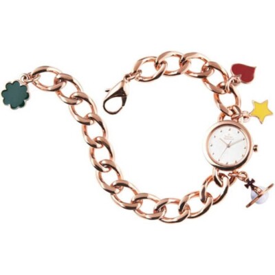 Vivienne Westwood Watch Bracelet Clover Heart Star Orb Charm JAPAN