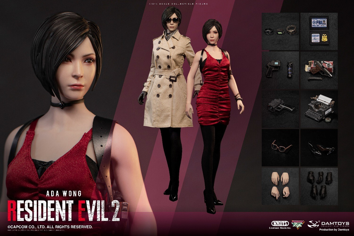 NAUTS x DAMTOYS DMS039 RESIDENT EVIL 2 Ada Wong 1/6 ACTION FIGURE