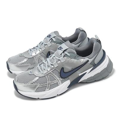 Nike V2K Run Wolf Grey Midnight Navy Men Unisex Casual Shoes