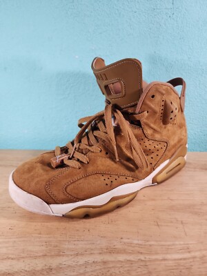 Nike Air Jordan 6 Retro Wheat 2017 384664-705 Brown White Tan Size