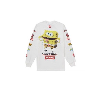 Supreme SpongeBob/Castelli Racing L/S Tee White Size: Extra Extra