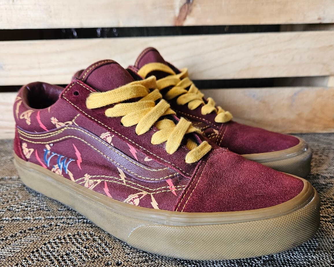 Vans Off The Wall X Vivienne Westwood Anglomania Burgundy Sneakers