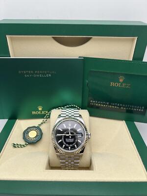 Rolex Sky-Dweller 326934 42mm Black Dial Jubilee Bracelet Box