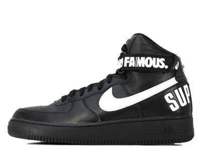 Nike Air Force 1 High Supreme World Famous Black Size 13. 698696