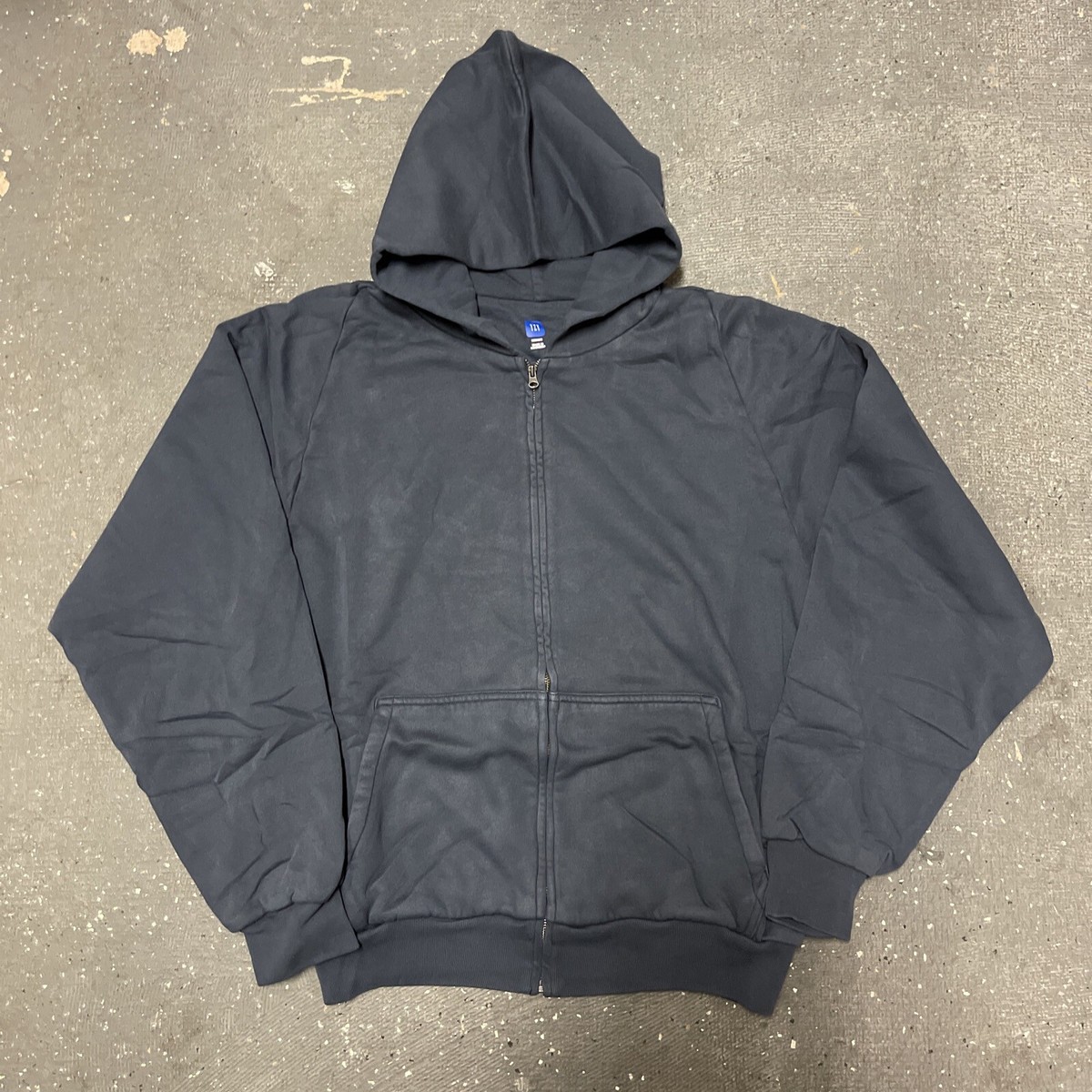 Yeezy Gap Hoodie Zip Up Blue Double Layer Unreleased Mainline Size