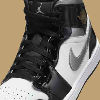 NIKE Air Jordan 1 Mid SE Black/Metallic Silver-White HV0789-010