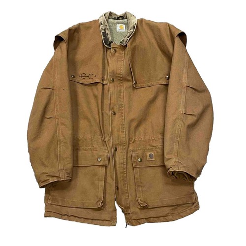 Vintage 80s Carhartt Santa Fe Chore Jacket Size XL Distressed