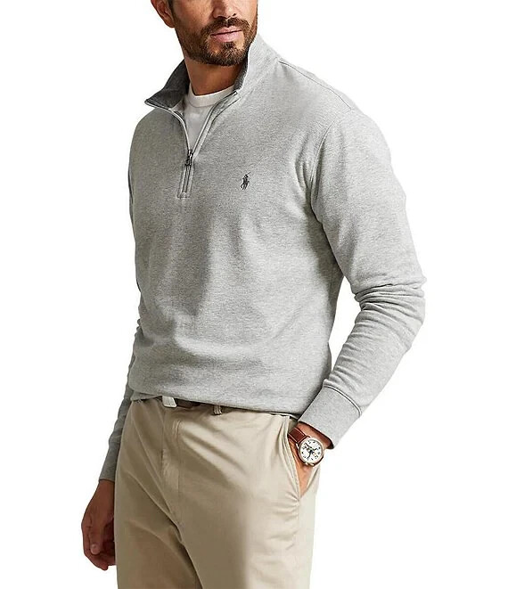 $138.00 Polo Ralph Lauren Men's Big & Tall 1/4 Zip Sweater, Grey