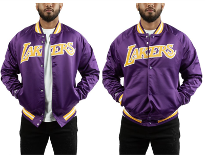 New Mitchell and Ness Los Angeles Lakers Lightweight Satin Jacket
