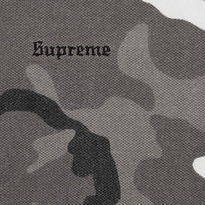 Supreme Washed Camo Polo Shirt SS25 Men's Size XL Snow Camo