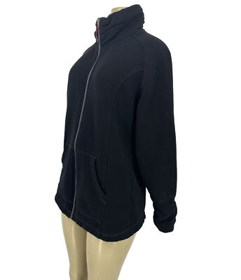 Woolrich Large Women Black ZIP Up Sweatshirt Jacket Outdoors N32