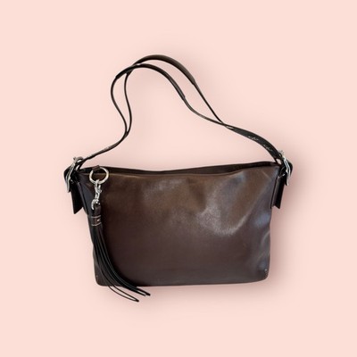 COACH Y2K Vintage East West Legacy Tassel Leather Zip Shoulder Bag