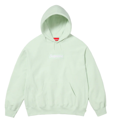 Supreme Box Logo Hoodie Light Green FW23 XXL 2XL Ships Fast Hooded