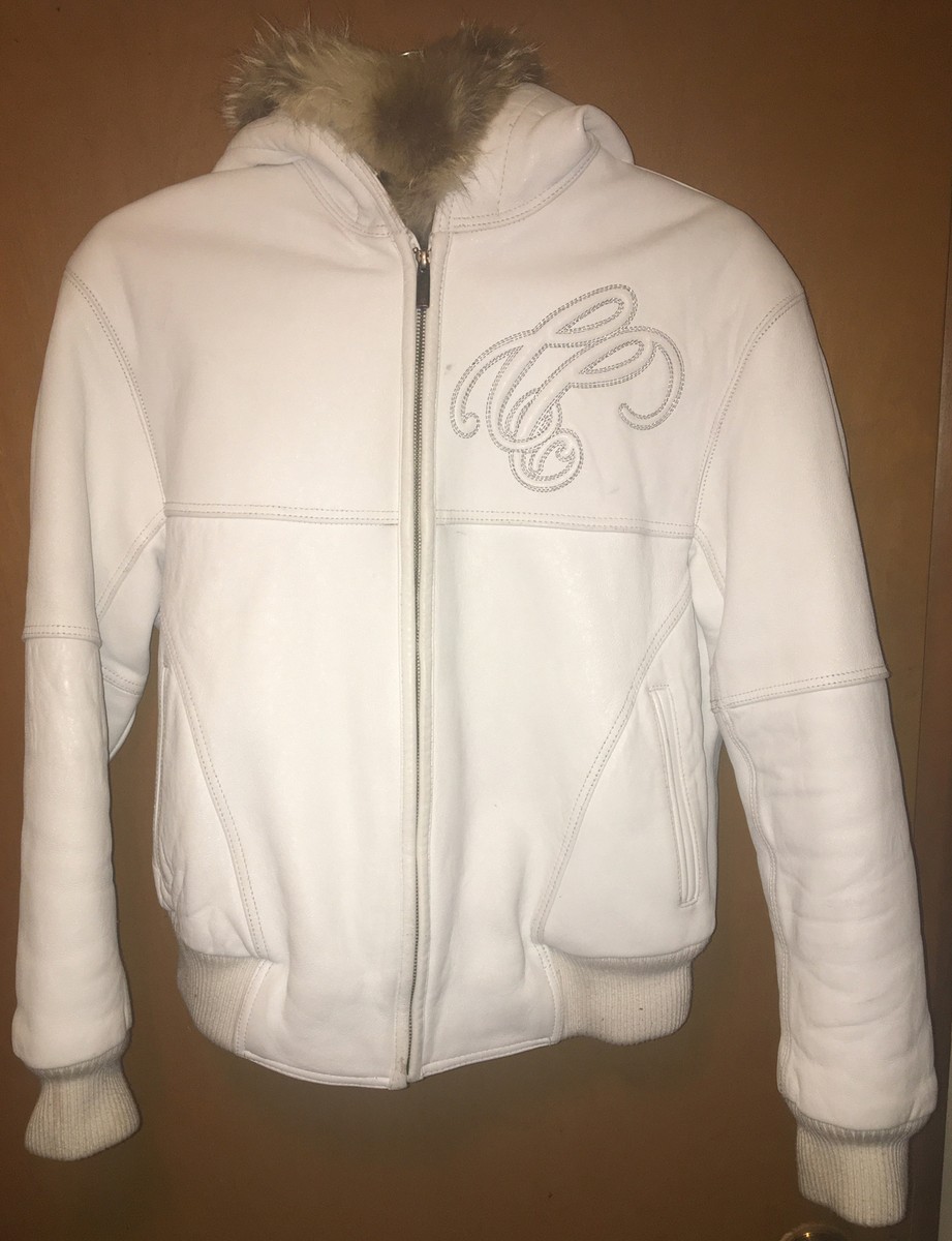 Vintage Marc Buchanan Leather Pelle Pelle Coat Jacket White Unisex