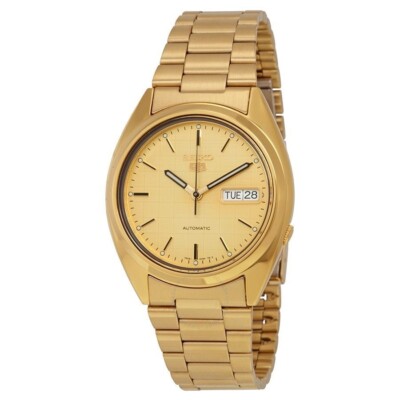 Seiko Men SNXL72 Seiko 5 Automatic Gold-tone Stainless Steel