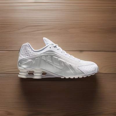 Size 10.5 - Nike Shox R4 White Metallic for sale online | eBay