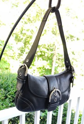 Coach J040-9247 SMALL Vintage Black Soho Y2K Leather Shoulder Bag