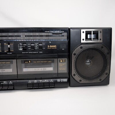 Vintage Panasonic RX-CT800 Stereo Dual Cassette AM/FM Boombox