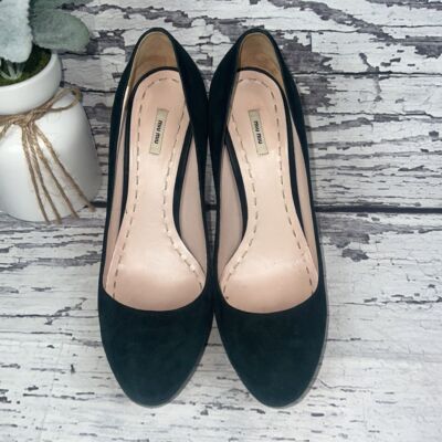 MIU MIU - Green Velvet Platform Heels - Size 39.5 | eBay
