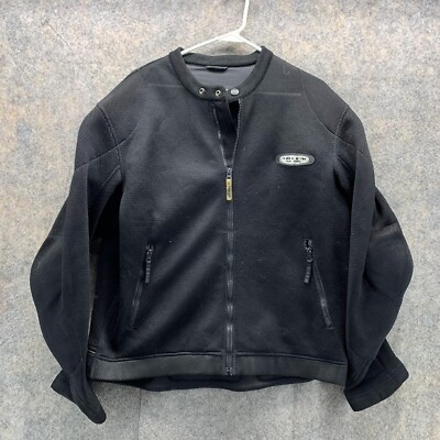 Arlen Ness Jacket Men XXL Black Full Zip Bikewear Pockets Padded