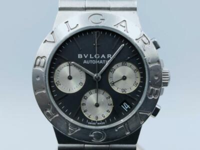 Authentic Bvlgari Diagono CH35S Chronograph 35mm Auto Men's Black