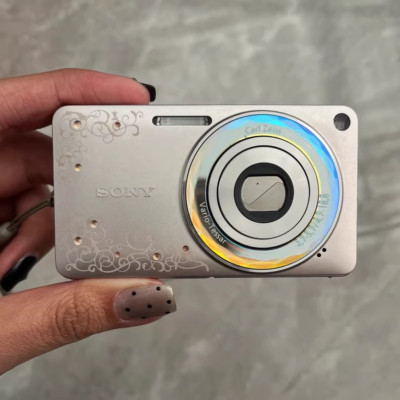 SONY Cyber Shot DSC-W350D 14.1MP Digital Camera -Cherry Blossom