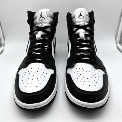 Nike Air Jordan 1 High Golf Shoes Black White Panda DQ0660-101