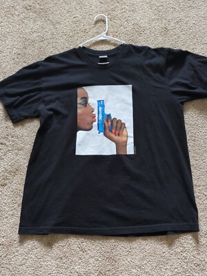 Supreme Water Pistol SS21 Tee Shirt Men's Black Authentic Size