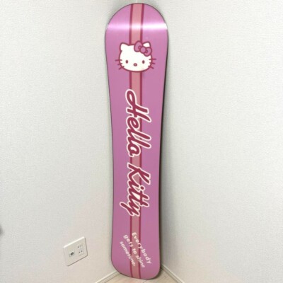 Hello Kitty Snowboard 143cm Black & Pink Kawaii Rare Sanrio