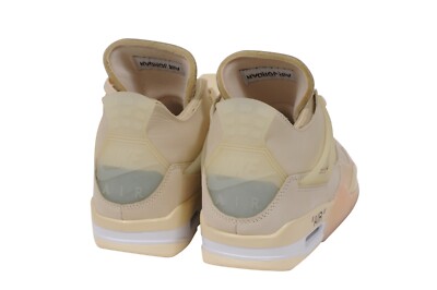 Nike Off White Women Air Jordan 4 Retro SP Sneakers US 8.5W Sail