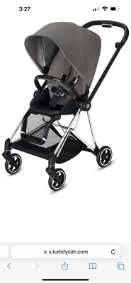 Cybex Platinum Mios Stroller Chrome/Black Frame Manhattan Gray