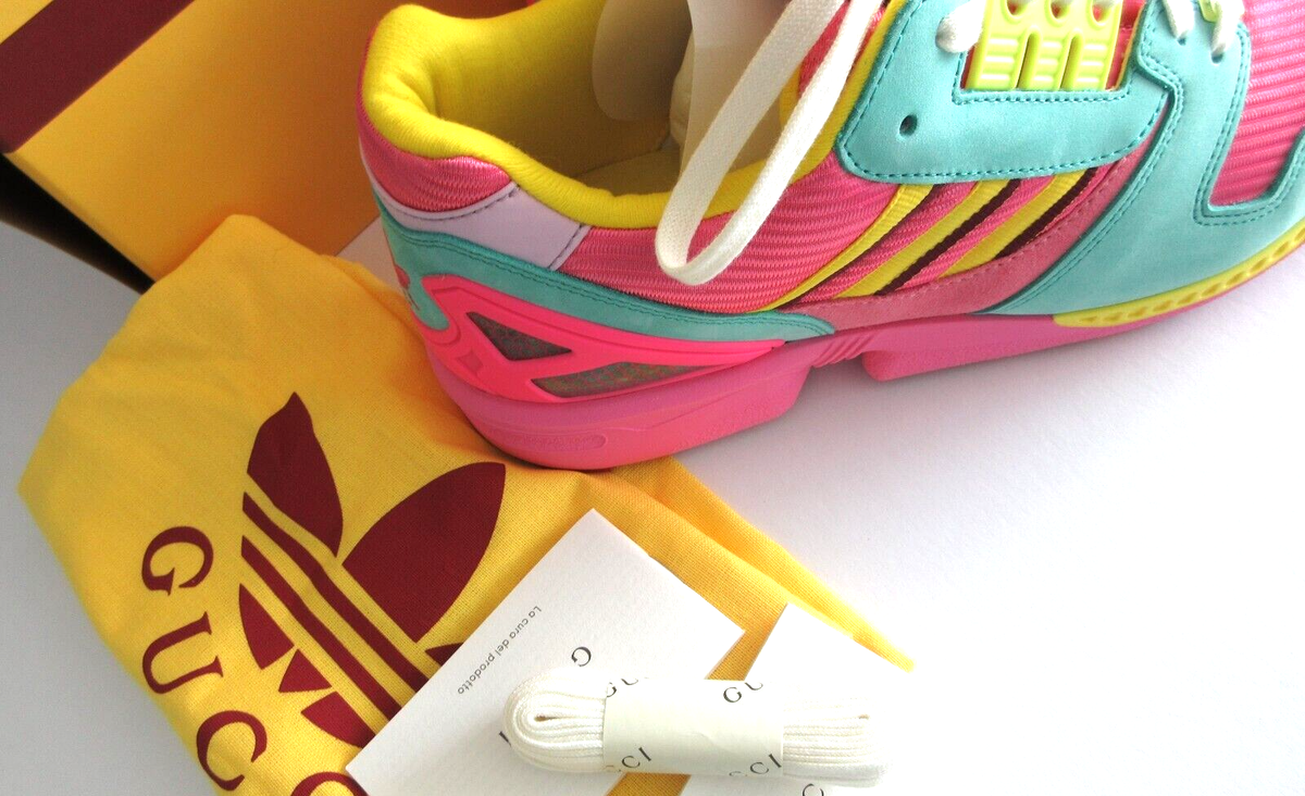 NEW GUCCI x ADIDAS ZX 8000 PINK GG MONOGRAM