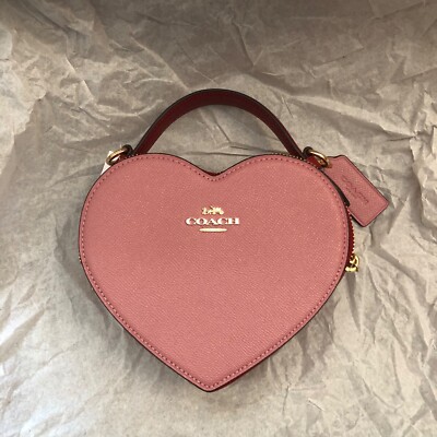 Coach HEART CROSSBODY Colorblock Pink Red - NEW WITH TAG | eBay