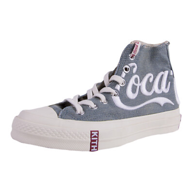 KITH X CONVERSE X COCA COLA RARE Chuck 70 Hi Sneakers, Denim, M 5
