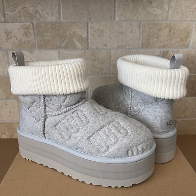 UGG GREY GRAY CLASSIC MINI FELTED 2