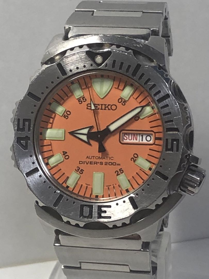 Seiko Men's Watch - 7S26-0350 Orange Monster Automatic Diver All