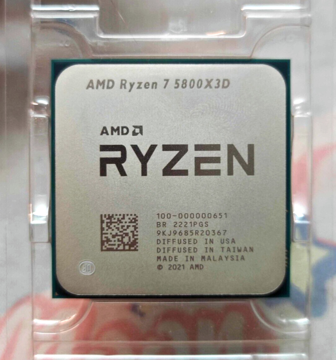 AMD锐龙7 5800X3D 8核16线程3.4 GHz插座AM4 CPU 100-100000651- | eBay